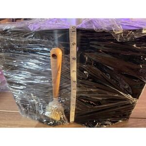 Hanging Goat Feeder Chicken Trough 2 Pack Black Wall Mount with Brush Hardware